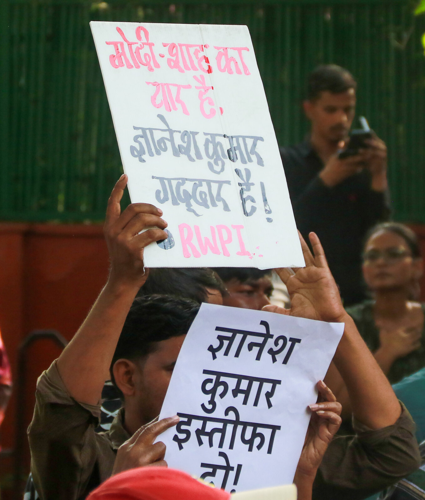 नई दिल्ली: मुख्य चुनाव आयुक्त के खिलाफ छात्र संगठनों का विरोध प्रदर्शन