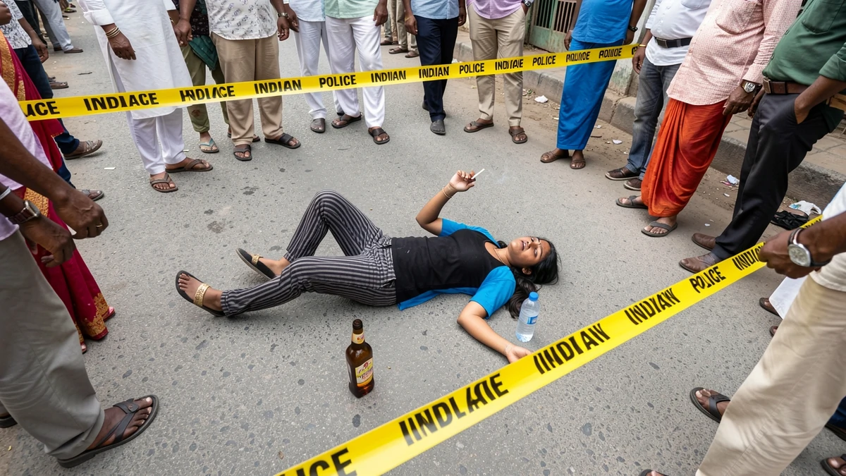 ग्रेटर नोएडा वेस्ट: बीच सड़क पर कथित तौर पर शराब के नशे में लेटी युवती, यातायात ठप, पुलिस ने कसा शिकंजा