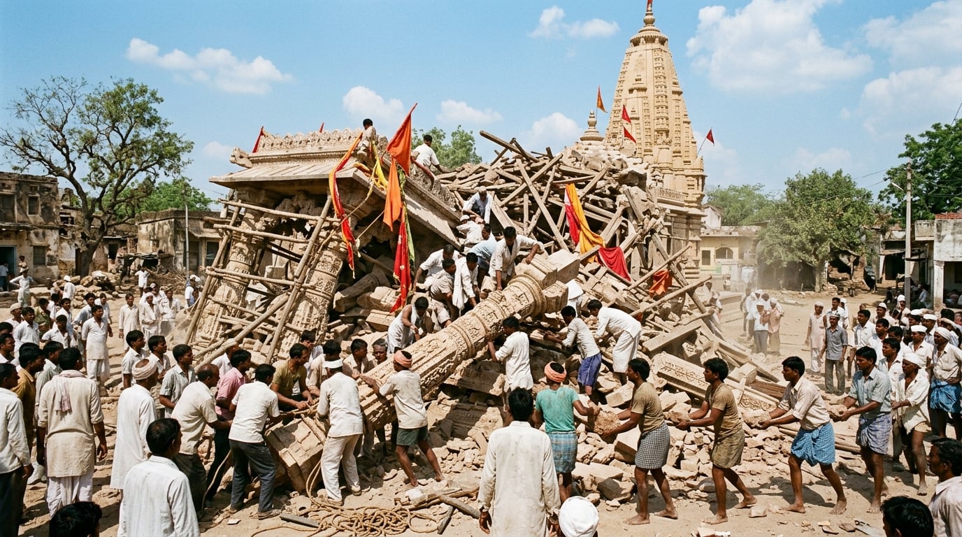 परभणी में हनुमान मंदिर के मंडप की छत गिरी, कई श्रद्धालु मलबे में दबे
