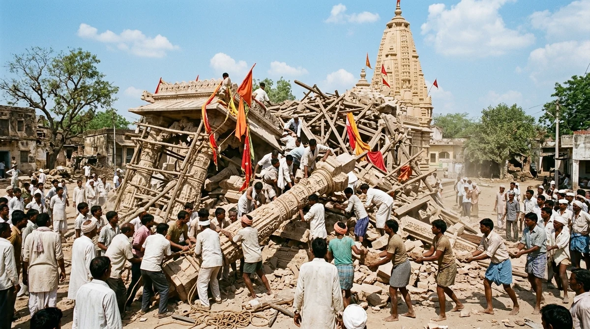परभणी में हनुमान मंदिर के मंडप की छत गिरी, कई श्रद्धालु मलबे में दबे