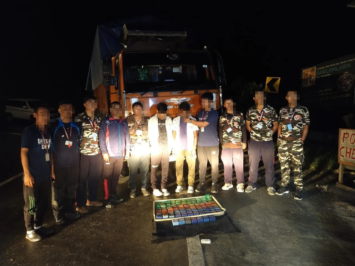 मिजोरम: ट्रक के टूलबॉक्स में बने गुप्त तहखाने से 6.5 करोड़ की हेरोइन जब्त, दो तस्कर गिरफ्तार