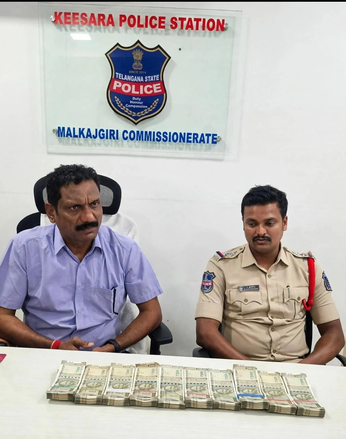 तेलंगाना: स्टेशन बेल के बदले 5 लाख की घूस, ACB ने इंस्पेक्टर और सब-इंस्पेक्टर को रंगे हाथों पकड़ा