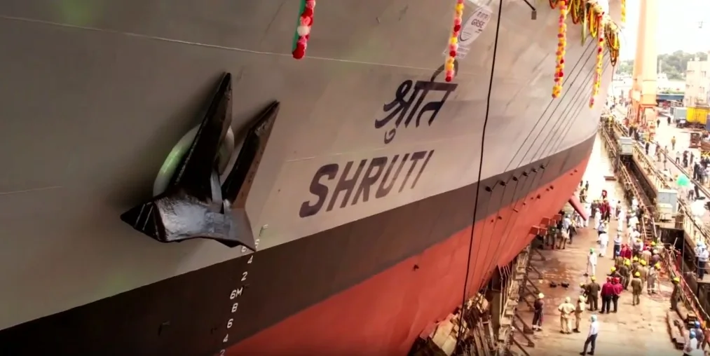 भारतीय नौसेना को मिला नया गश्ती पोत 'श्रुति', GRSE 2027 तक 5 और युद्धपोत सौंपेगा