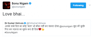 Sonu nigam's answer