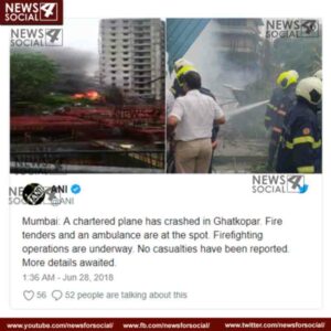 up govt chartered plane aircraft crash in ghatkopar mumbai 2 news4social -
