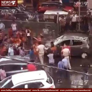 kanwarias made ruckus on the road in moti nagar delhi vandalise car that brushed past them 1 news4social -