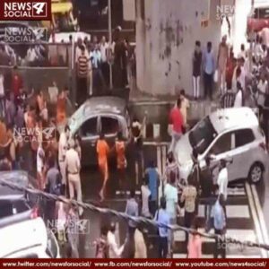 kanwarias made ruckus on the road in moti nagar delhi vandalise car that brushed past them 2 news4social -