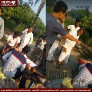 A young man didn’t salute the sarpanch of the village then he showed his anger at the youth 1
