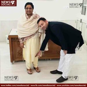 patna tejasvi yadav meets mayawati at lucknow 1