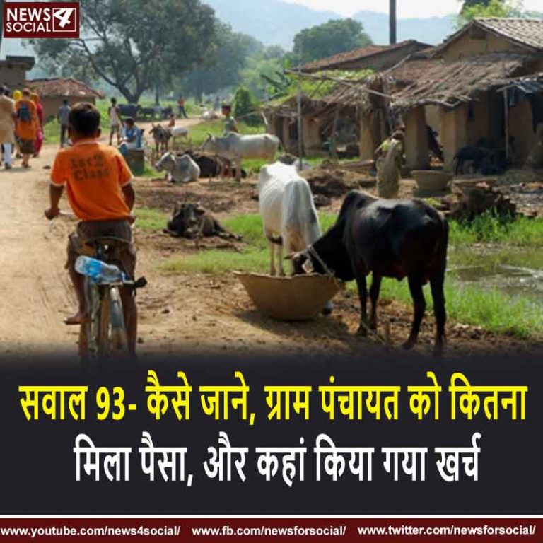 सवाल 93- कैसे जाने, ग्राम पंचायत को कितना मिला पैसा, और कहां किया गया खर्च