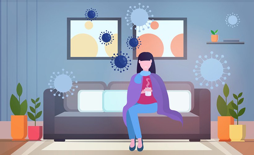 person in home quarantine infection