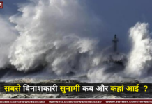 सबसे विनाशकारी सुनामी कब और कहां आई ? सबसे विनाशकारी सुनामी कब और कहां आई ?